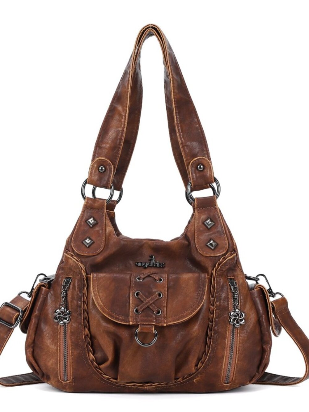 Small Purses for Women Hobo Shoulder Bags Y2K Vegan Leather Multi-Pocket